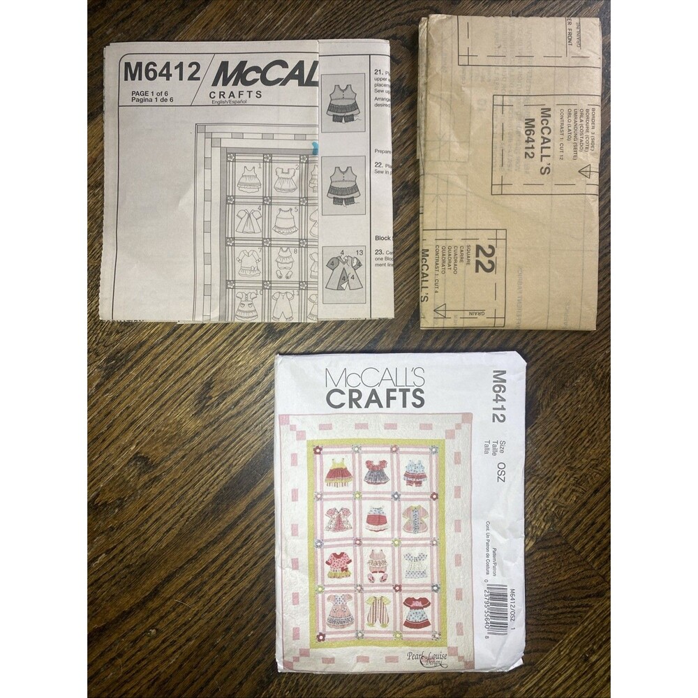 McCall's Craft Pattern #M6412 - Dimensional Quilt 59" x 83" Uncut - Pearl Louise